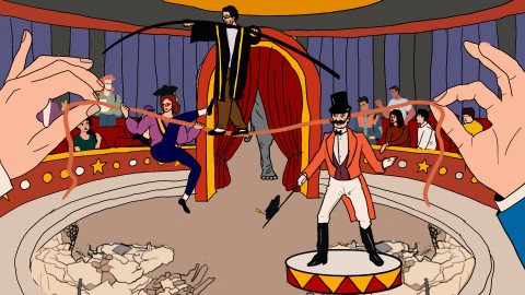 Academic circus walking the rope image